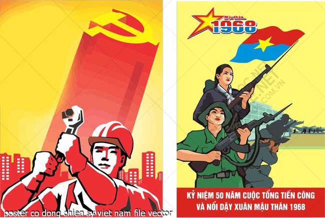 poster co dong chien sy viet nam file vector